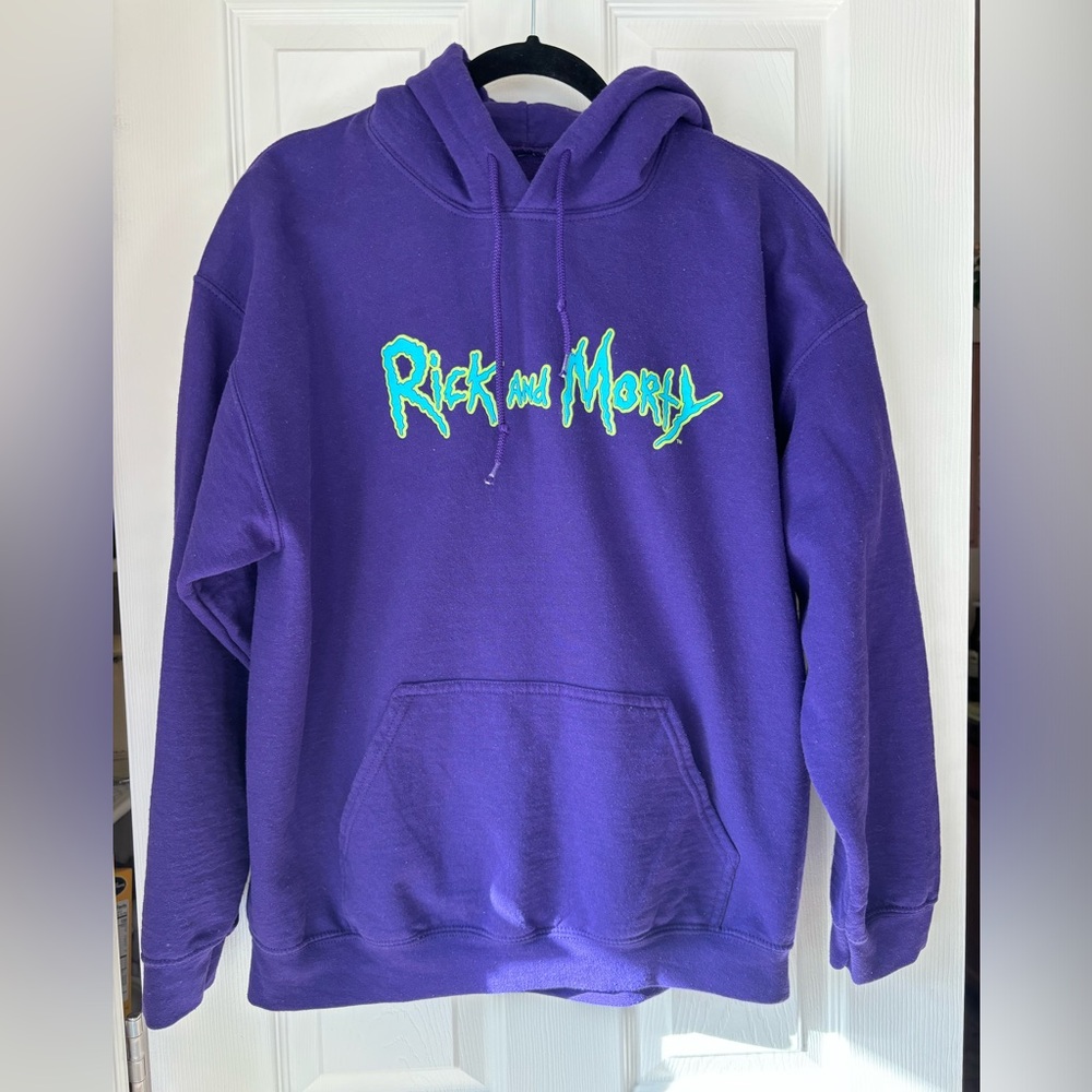 Rick and Morty Hoodie - Adult Swim. Purple, ‘Porthole Boyz’ Hoodie. Size Medium
